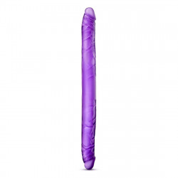 Фиолетовый двусторонний фаллоимитатор B Yours 16  Double Dildo - 40,6 см.