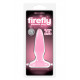Розовая, светящаяся в темноте анальная пробка Firefly Pleasure Plug Mini Pink - 8,1 см.