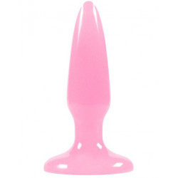 Розовая, светящаяся в темноте анальная пробка Firefly Pleasure Plug Mini Pink - 8,1 см.