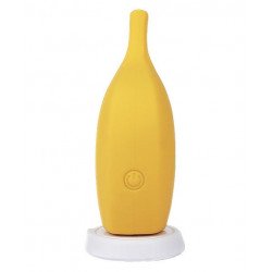 Желтый перезаряжаемый вибратор Ba-banana - 8,2 см.