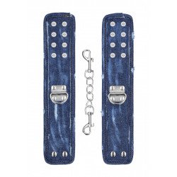 Синие джинсовые наручники Roughend Denim Style