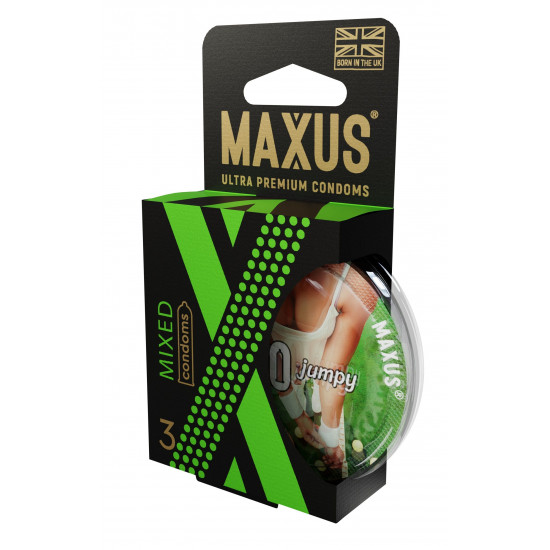 Презервативы в пластиковом кейсе MAXUS AIR Mixed - 3 шт.