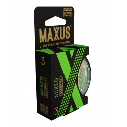 Презервативы в пластиковом кейсе MAXUS AIR Mixed - 3 шт.