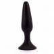 Чёрная анальная пробка с ограничительным основанием LURE ME Silicone Anal Plug - 12,1 см.