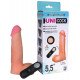Фаллическая насадка Харнесс UNICOCK 5,5  с вибрацией - 17,6 см.