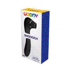 Черный стимулятор Smoooch Clitoral Suction Vibration - 18,6 см. Черный стимулятор Smoooch Clitoral Suction Vibration - 18,6 см.