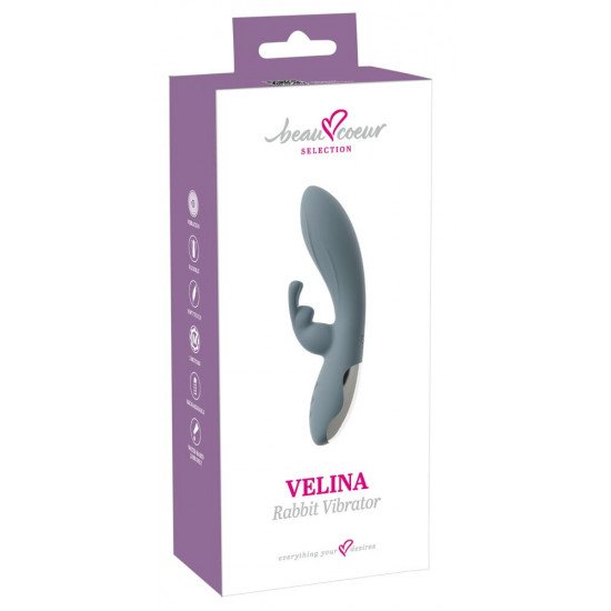 Силиконовый вибратор-кролик VELINA Rabbit Vibrator - 20 см.