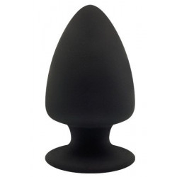 Черная анальная пробка PREMIUM SILICONE PLUG L - 13 см. 