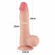 Телесный фаллоимитатор 8 Sliding Skin Dual Layer Dong на присоске - 20 см.