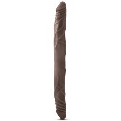Коричневый двусторонний фаллоимитатор 14 Inch Double Dildo - 35 см.