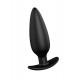 Черная анальная пробка №07 Self Penetrating Butt Plug - 12 см.