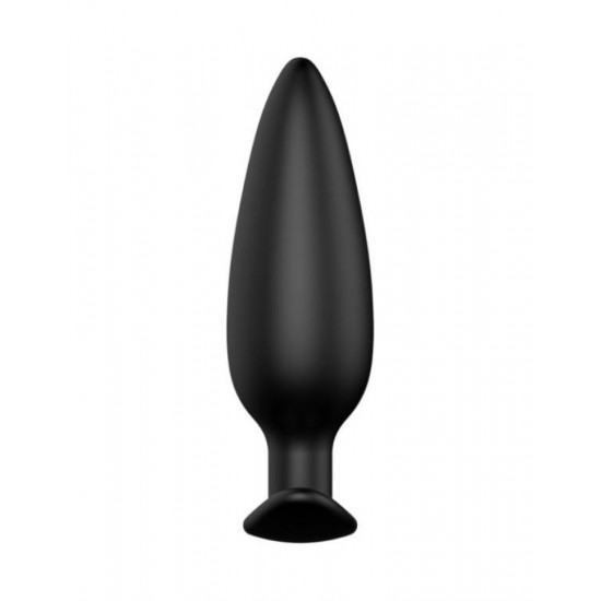 Черная анальная пробка №07 Self Penetrating Butt Plug - 12 см.