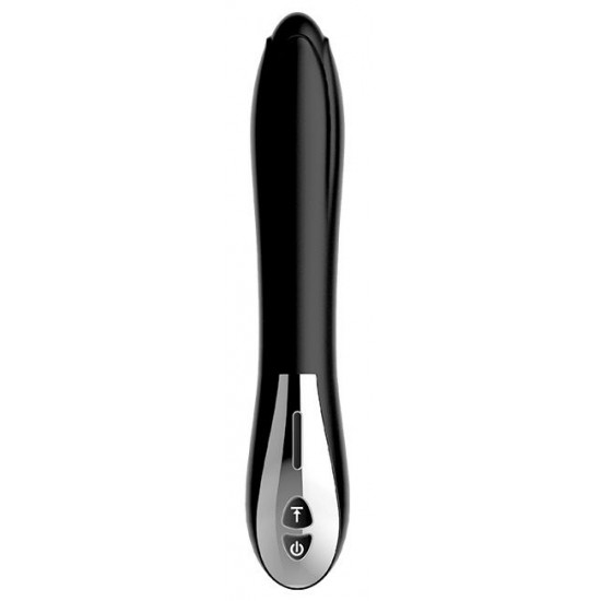 Черный вибромассажер MAGIC BLACK TULIP - 22 см. Черный вибромассажер MAGIC BLACK TULIP - 22 см.