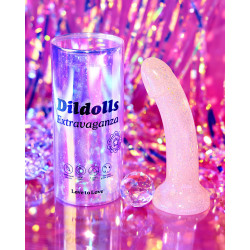 Фаллоимитатор из жидкого силикона с блестками Dildolls Extravaganza