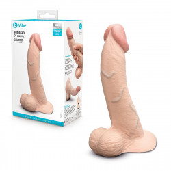 Телесный анальный фаллоимитатор Slipskin 9’’ Curved - 22 см.