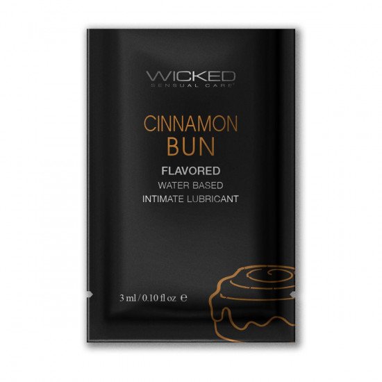 Лубрикант Wicked Aqua Cinnamon Bun с ароматом булочки с корицей - 3 мл.