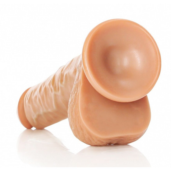 Телесный фаллоимитатор Straight Realistic Dildo Balls Suction Cup 7 - 20 см.