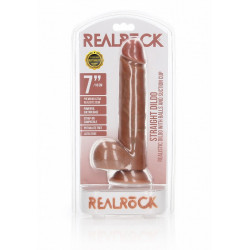 Телесный фаллоимитатор Straight Realistic Dildo Balls Suction Cup 7 - 20 см.