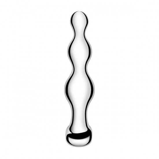 Стальной анальный фаллоимитатор для простаты Stainless Steel Anal Beads - 13 см.