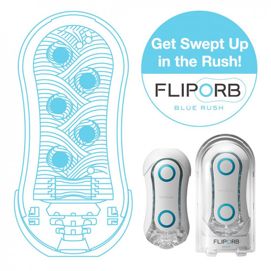 Мастурбатор Tenga Flip ORB Blue Rush