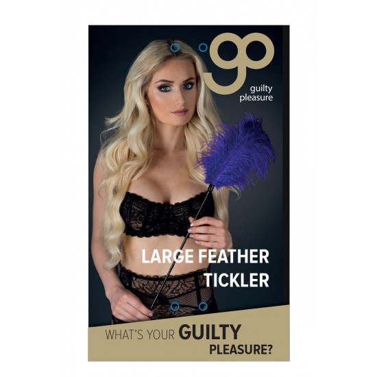 Стек с большим фиолетовым пером Large Feather Tickler - 65 см.