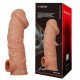 Телесная насадка на фаллос с отверстием для мошонки Cock Sleeve 001 Size L - 17,6 см.