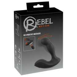 Черный вибростимулятор простаты RC Prostate Massager - 13,1 см.