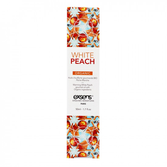 Разогревающее массажное масло Gourmet White Peach Organic с органическими ингредиентами - 50 мл.