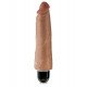 Кофейный вибратор-реалистик 8  Vibrating Stiffy - 24,8 см.