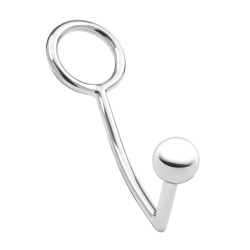 Кольцо на пенис с анальным стимулятором Stainless Steel Anal Hook   Cock Ring