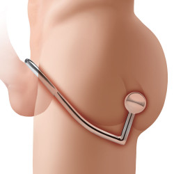 Кольцо на пенис с анальным стимулятором Stainless Steel Anal Hook   Cock Ring