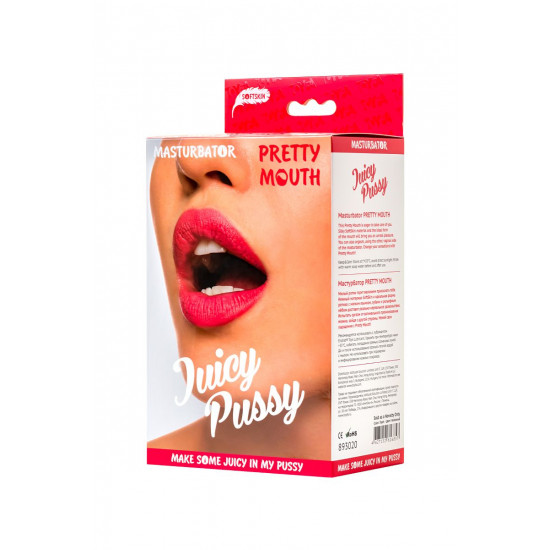 Телесный двусторонний мастурбатор Pretty Mouth - ротик и вагина Телесный двусторонний мастурбатор Pretty Mouth - ротик и вагина