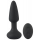 Черная анальная вибровтулка Remote Controlled Butt Plug - 14,2 см.