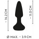 Черная анальная вибровтулка Remote Controlled Butt Plug - 14,2 см.