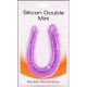 Фиолетовый двусторонний мини-фаллоимитатор Silicon Double Mini - 23 см.
