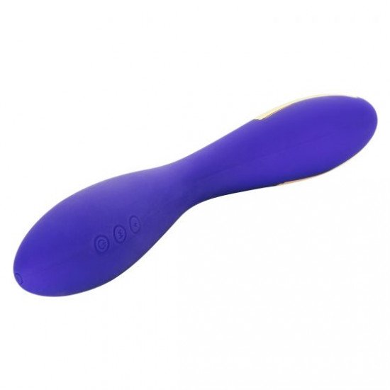 Фиолетовый вибратор с электростимуляцией Intimate E-Stimulator Wand - 21,5 см.