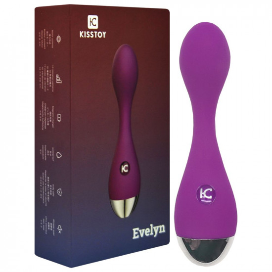 Фиолетовый вибромассажер G-Spot Evelyn - 15,1 см.