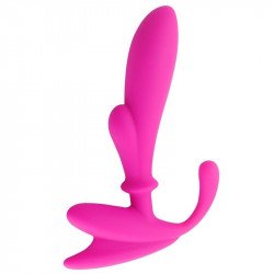 Розовый массажер простаты Anal Pleasure Beginers Prostate Stimulator - 14 см.