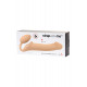 Телесный безремневой страпон Silicone Bendable Strap-On - size L
