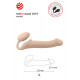 Телесный безремневой страпон Silicone Bendable Strap-On - size L