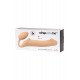 Телесный безремневой страпон Silicone Bendable Strap-On - size L