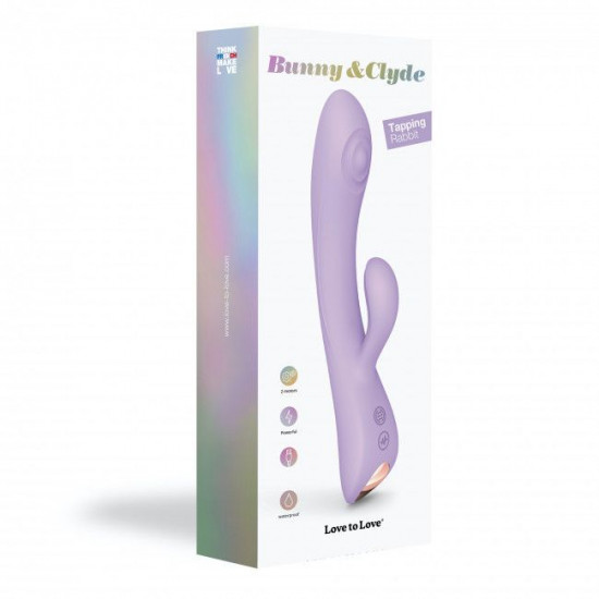 Сиреневый вибратор-кролик Bunny   Clyde - 22,5 см.