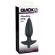 Чёрная анальная вибровтулка Black Velvet с 5 скоростями - 17 см.