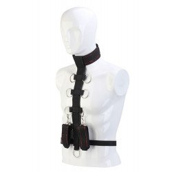 Черный шейный воротник и манжеты на запястья COLLAR BODY RESTRAINT Черный шейный воротник и манжеты на запястья COLLAR BODY RESTRAINT