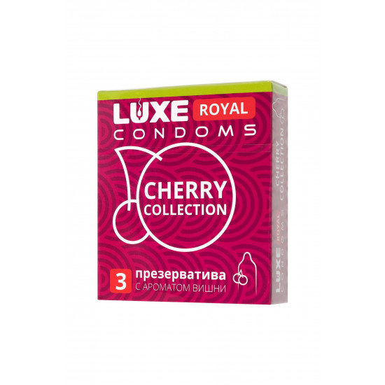 Презервативы с ароматом вишни LUXE Royal Cherry Collection - 3 шт.