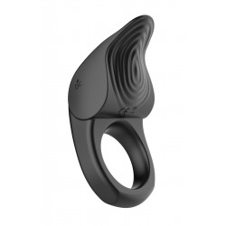 Черное эрекционное виброкольцо Vibro Lust Ring