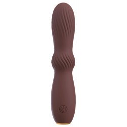 Коричневый вибратор Hazel 04 - 15 см.