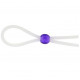 Прозрачное лассо с фиолетовой бусиной SILICONE COCK RING WITH BEAD LAVENDER