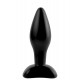 Чёрная анальная пробочка Small Silicone Plug - 11 см.