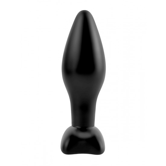 Чёрная анальная пробочка Small Silicone Plug - 11 см.